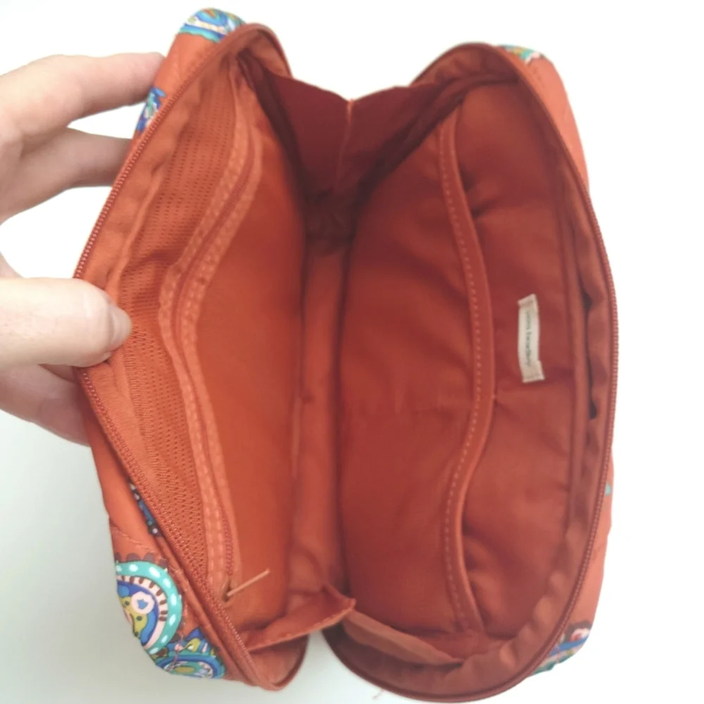 VERA BRADLEY Manor Paisley Essential Cord Organizer Cosmetic Bag Ultralight
